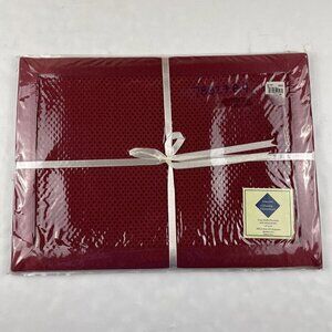 Benson Mills Set Of 4 Prego Waffle Placemats Sateen Border 13”x18” Cotton Poly